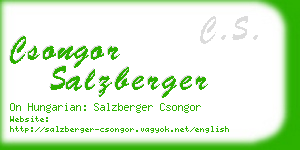 csongor salzberger business card